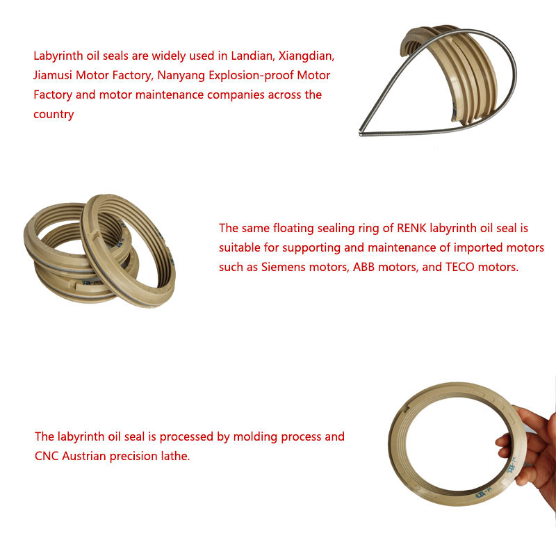Motorfabrik schwimmendes Labyrinth-Öldichtungszubehör E-Typ-Dichtungsring PI-Material