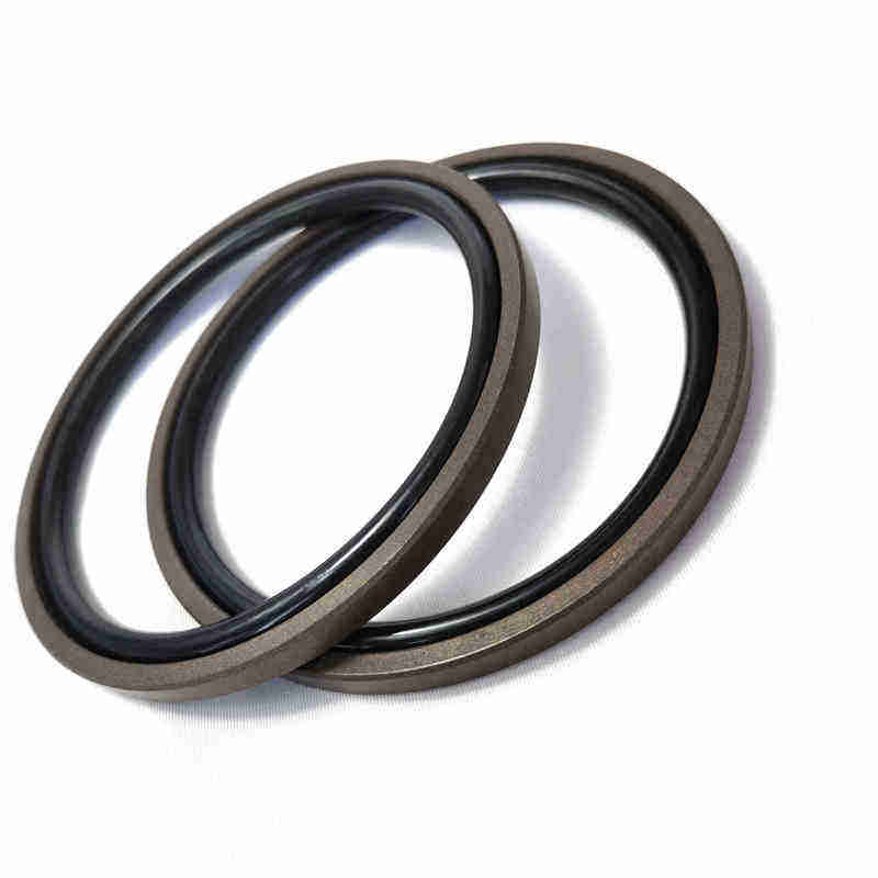 Guarnizione resistente alle alte temperature e all'usura riempita con PTFE+ e bronzo per paraolio combinato stelo pistone e pistone